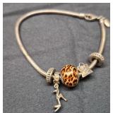 Sterling silver charm bracelet