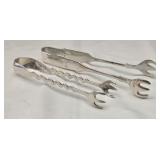 Lot of 2 vintage sterling silver sugar tongs