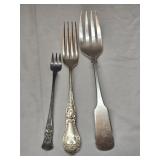 Lot of 3 sterling silver forks