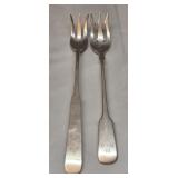 Lot of 2 sterling silver cocktail forks