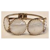 Vintage Filigree Mother of Pearl Bracelet