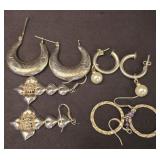 4 sets of sterling silver earrings