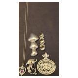 Lot of 5 sterling silver jewelry