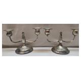 Pair of WEIGHTED sterling silver candle holders