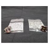 Lot of 2 sterling silver rings