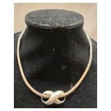 Sterling silver omega link .925 36.7g necklace