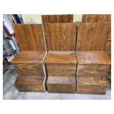 Lot of 3 Sports Bar Solid Wood High Benches
