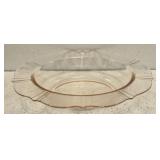 Vintage pink depression glass bowl