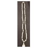 Sterling rose quartz beads fresh water pearls