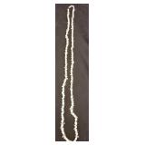 Cultured freshwater white pearl & quartz crystal
