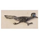 Vintage J Rotter Roadrunner Brooch Pin