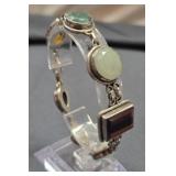 Sterling silver .925 bracelet and misc stones
