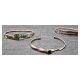 3 sterling silver bracelets