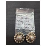 Vtg Sterling silver clipon earrings