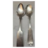 Lot of 2 Sterling silver spoons AS IS