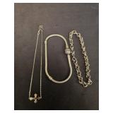 Lot of 3 sterling silver bracelets