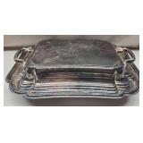 2pc SILVER PLATED serving dish