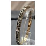 Sterling silver diamond and other bracelet