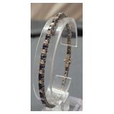 Sterling silver blue and white bracelet