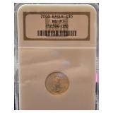 2000 Gold Eagle $5 graded coin MS 70