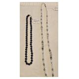 Faux Pearl & Genuine Lucite Beaded Necklaces