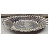 SILVER PLATED small oval shaped dish