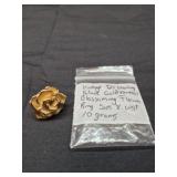 Vtg Sterling silver gold blossoming ring