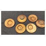 90s Lincoin penny of 6 w masonic stamps
