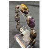 Heavy Stearling silver Mexico taxco multi color