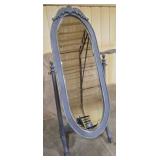 Grey Painted Floor Stand Mirror