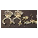 4 sets of sterling silver earrings