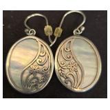 Vintage .925 sterling silver mother of pearl