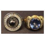 Lot of 2 sterling silver rings