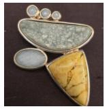 Whitney Kelly sterling silver agate pendant