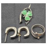 Lot of 3 pieces of sterling silver jewelry
