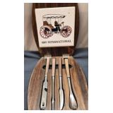 Vtg Mid-Century bar tool set stainless steel