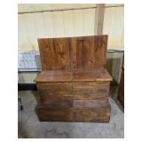 Pair Of Solid Wood Sports Bar High Benches