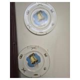 Pair of vintage military design plates