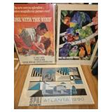 Lot of 3 Misc Framed Posters