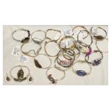 Lot of Brass & Metal Swirl Bracelets & More