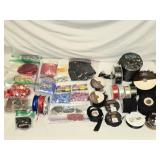 Lot of Misc Lace Sheer Silk Ribbons & Sequins
