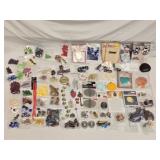 Lot of Misc Beads Pendants Charms Pins & More