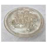 Vintage heavy clear glass flower frog