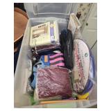 Tote full of food cover curtains and more