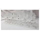 12  Longchamp style crystal wine glasses