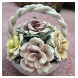 Cuamo PR pircelain flower basket decor