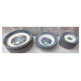 Apx 24pcs set of Curriber & Ives dish set
