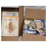 2 Boxes Wooden Arts & Crafts Supplies & Books