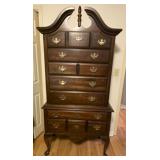 Queen Anne Style Tall Chest of Drawers 2 Piece