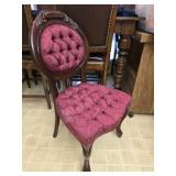 Gorgeous red upholstered Victorian style chair